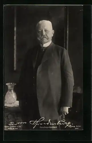 AK Reichspräsident Paul von Hindenburg