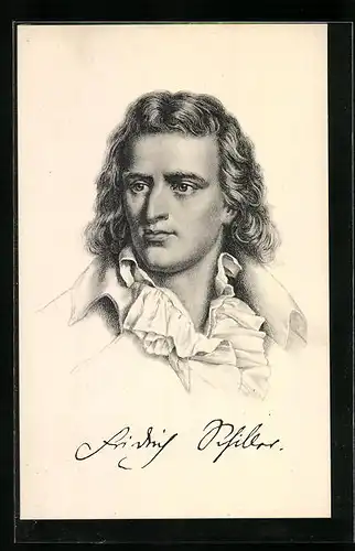 AK Portrait von Friedrich Schiller, 1759-1805, Dichter