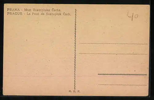 AK Praha, Most Svatopluka Cecha, Strassenbahn