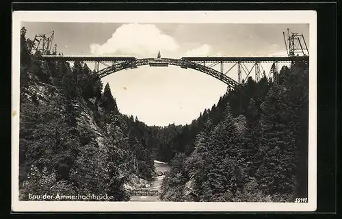 AK Echelsbach, Bau der Ammerhochbrücke