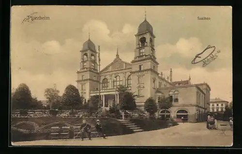AK Pforzheim, Blick zum Saalbau