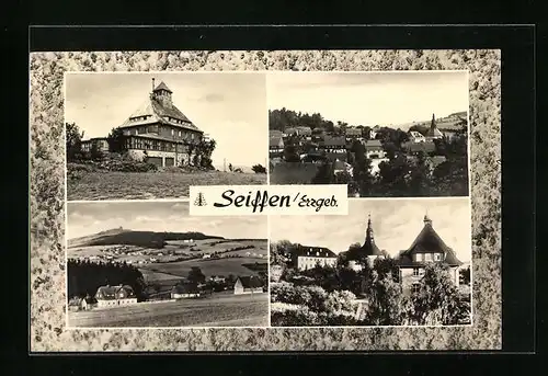 AK Seiffen / Erzgeb., Panoramaund Ortspartien