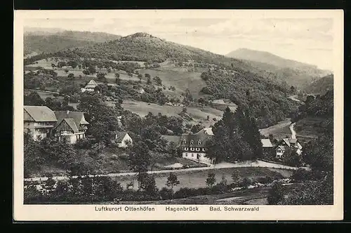 AK Ottenhöfen, Gesamtansicht mit Hagenbrück