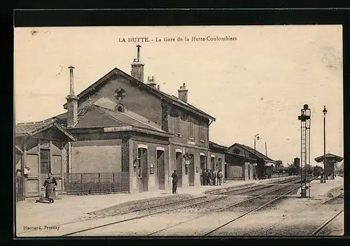 AK La Hutte, La Gare de la Hutte-Coulombiers