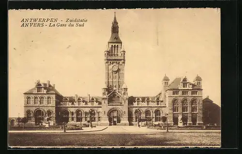 AK Antwerpen / Anvers, La Gare du Sud