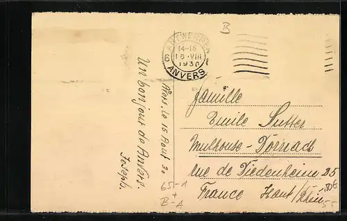 AK Antwerpen / Anvers, La Gare du Sud