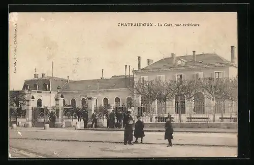 AK Chateauroux, La Gare, vue exterieure
