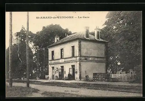 AK St-Amand-de-Vendome, La Gare