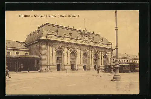 AK Milano, Stazione Centrale, Arch. Boucot