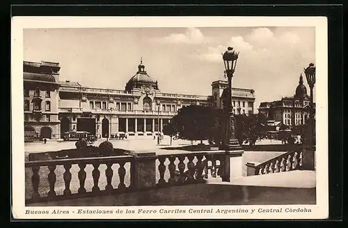 AK Buenos Aires, Estaciones de los Ferro Carriles Central Argentino y Central Cordoba