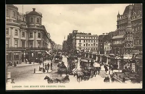 AK London, The Strand and Charing Cross, Station