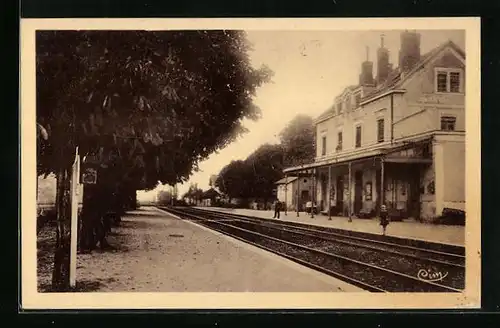 AK Pontanevaux-la-Chapelle, La Gare, Bahnhof