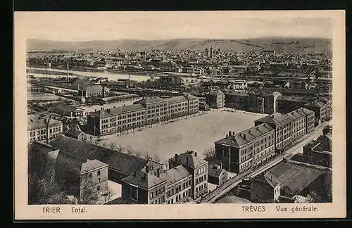 AK Trier, Totalansicht mit Blick zur Kaserne