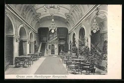 AK Hamburg-Neustadt, Hotel Kempinski mit Innenansicht