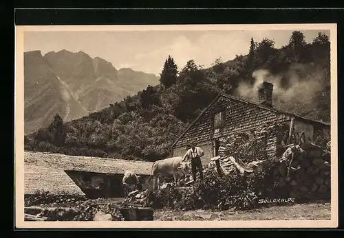AK Oberstdorf /Allgäuer Alpen, Berggasthaus Sölleralpe