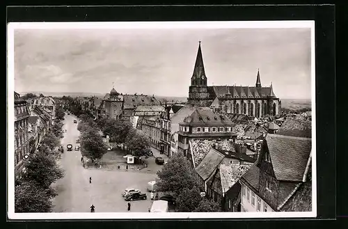 AK Friedberg i. Hesen, Kaiserstrasse mit der Stadtkirche