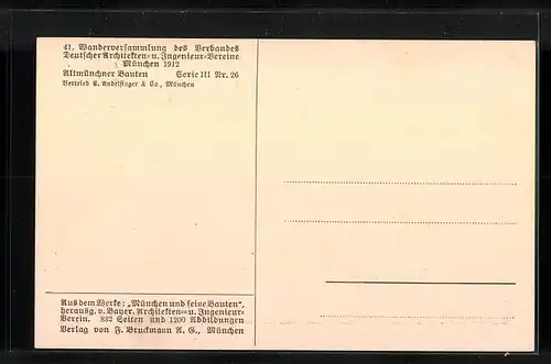 Künstler-AK München, Hochbrückenmühle und Bruderschaft der Bäckerknechte 1870