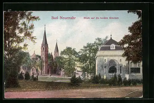 AK Bad Neuenahr, Blick auf die beiden Kirchen