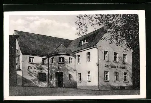 AK Hartmannsdorf, Gasthof und Fleischerei Liebscher