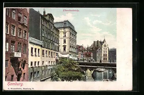 AK Hamburg, an der Ellenthorbrücke