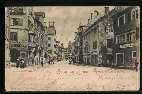 AK Lindau, Blick in die Maximilianstrasse