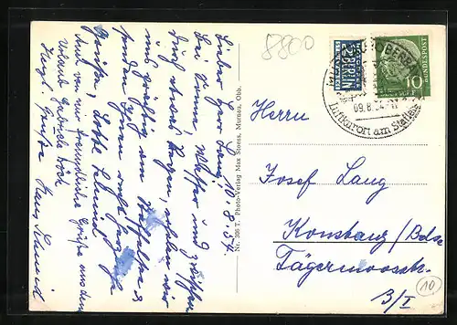 AK Murnau, Markt mit Hohe Kiste