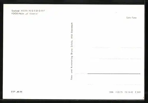 AK Heringsdorf, FDGB-Erholungsheim di Vittorio