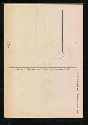 Künstler-AK Leonberg, Am Schwarzen Adler