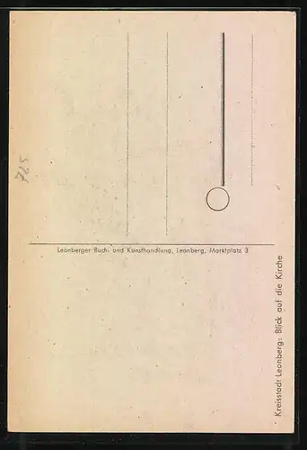 Künstler-AK Leonberg, Blick auf die Kirche