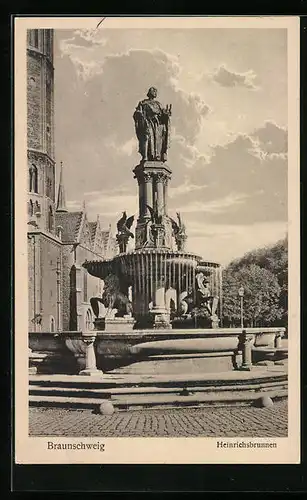 AK Braunschweig, Heinrichsbrunnen im Sonnenschein