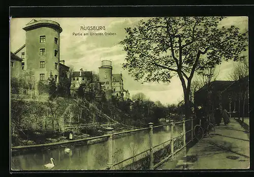 AK Augsburg, Partie am Unteren Graben