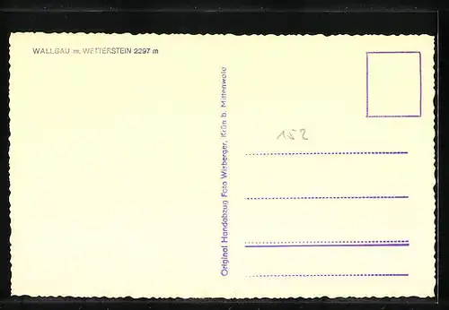 AK Wallgau, Ortsansicht mit Wetterstein