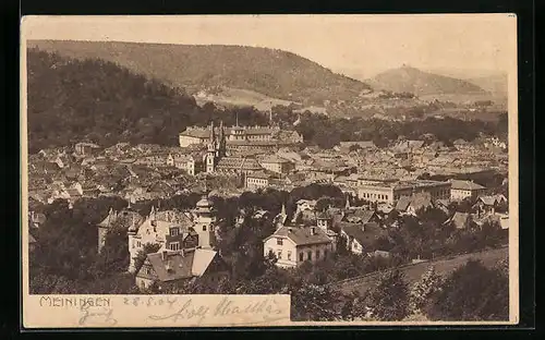 AK Meiningen, Teilansicht aus der Vogelschau