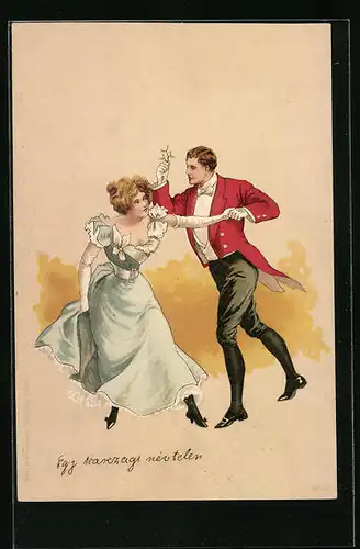 Künstler-AK Paar beim Tanz