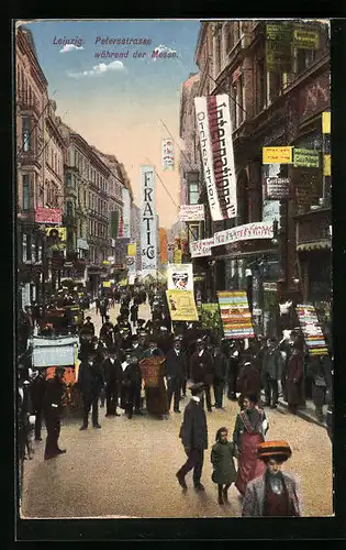 AK Petersstrasse während der Leipziger Messe