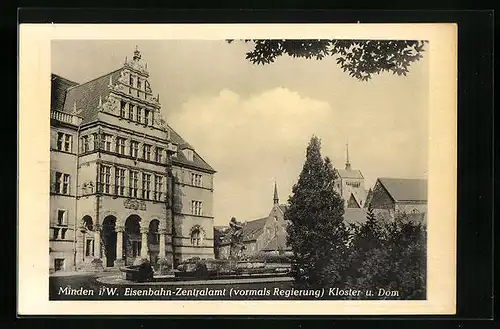 AK Minden i. W., Eisenbahn-Zentralamt (vorm. Regierung), Kloster und Dom