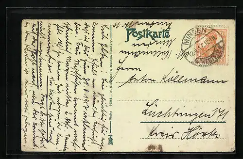 AK Minden i. W., Monumentalbrunnen