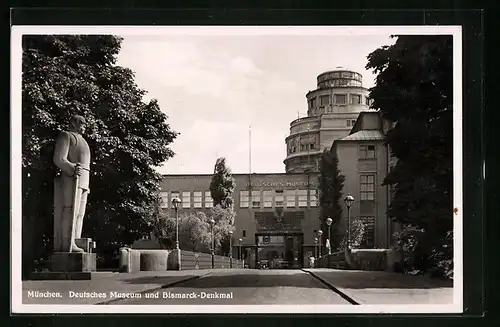 AK München, Deutsches Museum, Bismarck-Denkmal