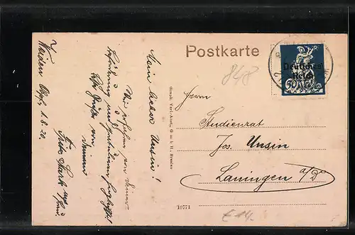 AK Weiden /Obpf., Strassenpartie mit Kirche