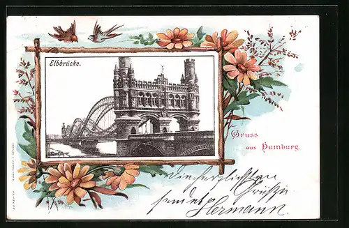 AK Hamburg-Rothenburgsort, Die Elbbrücke