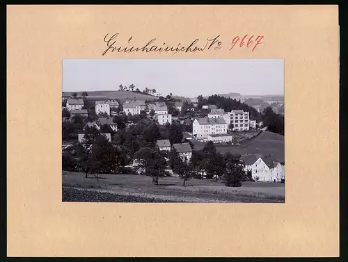Fotografie Brück & Sohn Meissen, Ansicht Grünhainichen i. Sa., Blick auf die Jalousie & Rolladenfabrik Louis Richter