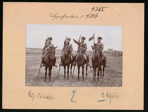 Fotografie Brück & Sohn Meissen, Ansicht Grossenhain, 1. Königlich Sächsisches Husaren-Regiment König Albert Nr. 18