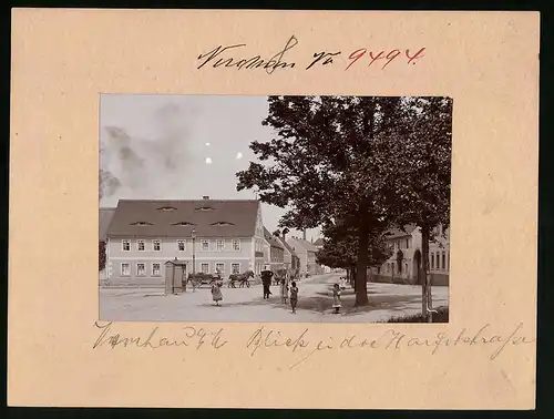 Fotografie Brück & Sohn Meissen, Ansicht Nerchau, Hauptstrasse - Strassenansicht mit Wohnhäusern