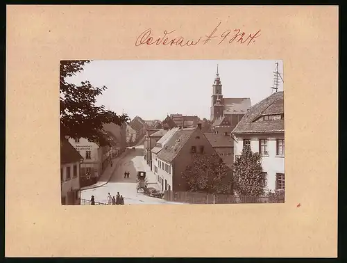 Fotografie Brück & Sohn Meissen, Ansicht Oederan, Lange Strasse mit Maasschneiderei Haubolf