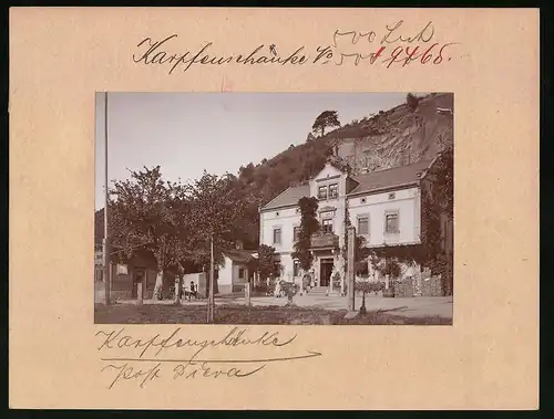 Fotografie Brück & Sohn Meissen, Ansicht Diera, Gasthaus Karpfenschänke