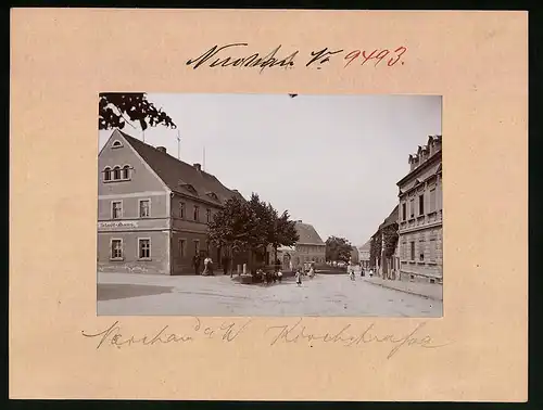 Fotografie Brück & Sohn Meissen, Ansicht Nerchau, Kirchstrasse mit Stadt-Haus