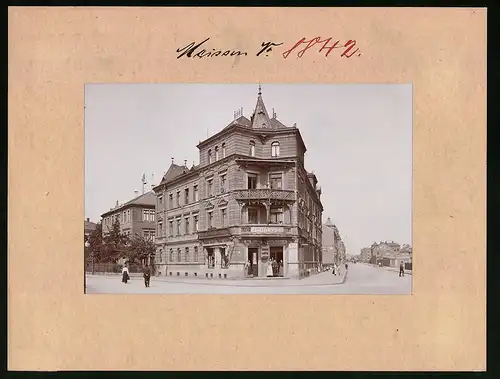 Fotografie Brück & Sohn Meissen, Ansicht Meissen i. Sa., Vorbrücker Strasse 34 Ecke Bismarckstrasse, Geschäft Pötzschke