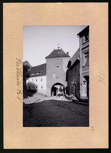Fotografie Brück & Sohn Meissen, Ansicht Geithain, Partie am Unteren Tor, Haus Stadtmusik Direktor W. Wittmann