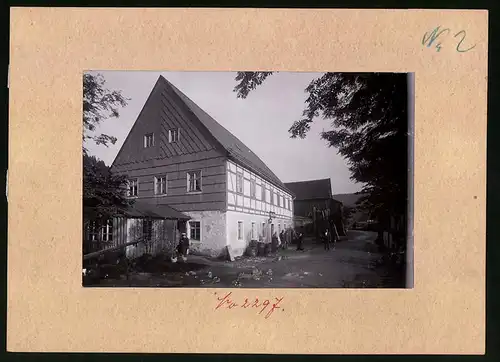 Fotografie Brück & Sohn Meissen, Ansicht Rehefeld i. Erzg., Partie am Gasthof Mühle zu Rehefeld