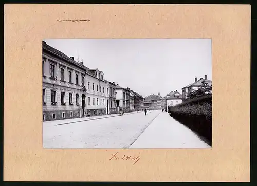 Fotografie Brück & Sohn Meissen, Ansicht Rosswein, Blick in die Bahnhofstrasse, Restaurant zum Kronprinz, Wonhäuser